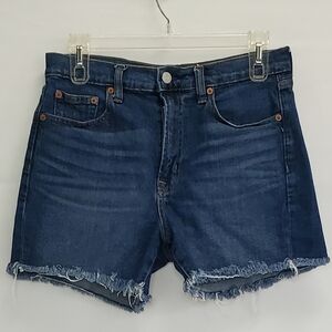 Gap Frayed Raw Hem High Rise Denim Jean Shorts